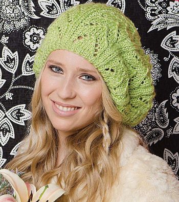 Ажурная шапка-берет, фото Ажурная шапка-берет, фото