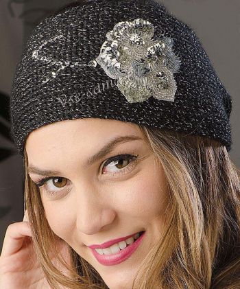 Повязка спицами с люрексом, фото Повязка спицами с люрексом, фото