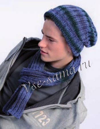 Шапка и шарф для мужчины, фото Шапка и шарф для мужчины, фото