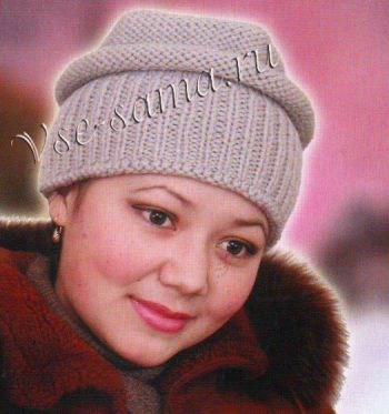 Шапка спицами "Фантазия", фото Шапка спицами "Фантазия", фото