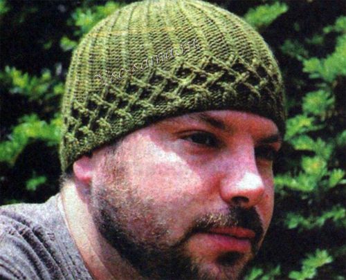 Шапочка с узором "решетка", фото 2 Шапочка с узором "решетка", фото 2