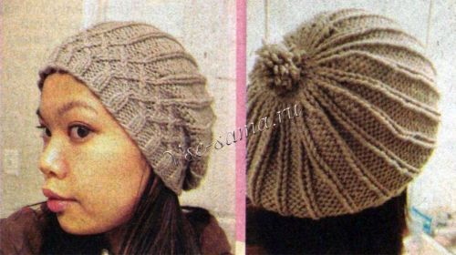 Шапочка с узором "решетка", фото 3 Шапочка с узором "решетка", фото 3