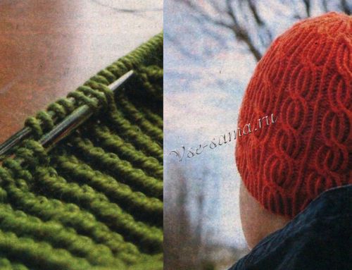 Шапочка спицами с витым узором, фото 2 Шапочка спицами с витым узором, фото 2