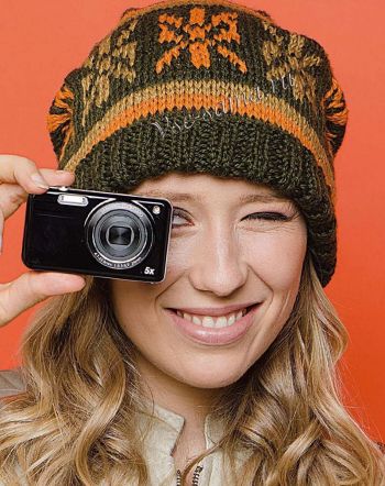 Шапочка спицами с жаккардом, фото Шапочка спицами с жаккардом, фото