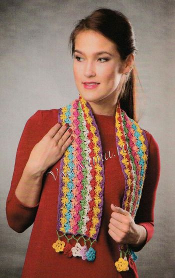 Шарфик - Радужные полоски, фото Шарфик - Радужные полоски, фото