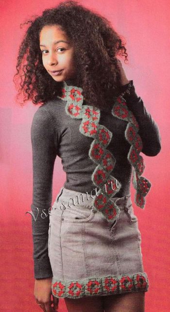 Шарфик и декор юбки, фото Шарфик и декор юбки, фото