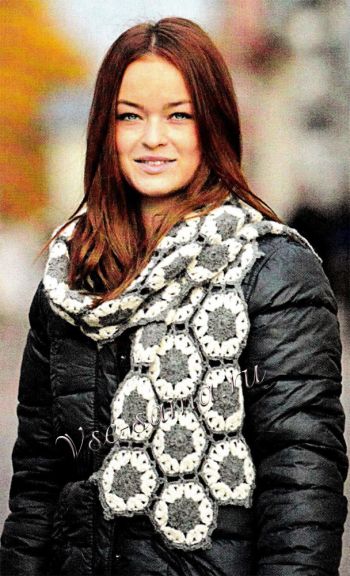 Шарфик из мотивов, фото Шарфик из мотивов, фото