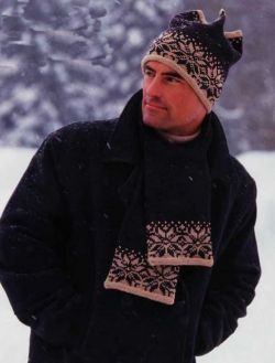 Мужской комплект с норвежскими узорами Мужской комплект с норвежскими узорами