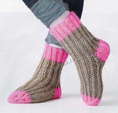 Двухцветные носки, фото Двухцветные носки, фото