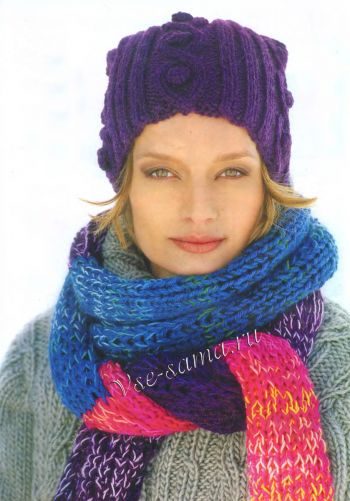 Комплект: шарф и шапка, фото Комплект: шарф и шапка, фото