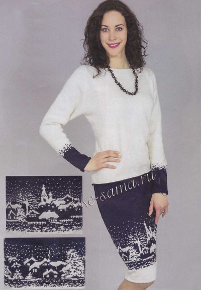 Костюм с зимним пейзажем, фото Костюм с зимним пейзажем, фото