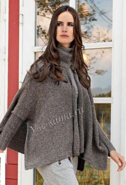 Накидка с воротником-стойкой, фото Накидка с воротником-стойкой, фото