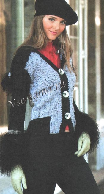 Оригинальный вязаный жакет, фото Оригинальный вязаный жакет, фото