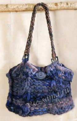 Синяя меланжевая сумка, фото Синяя меланжевая сумка, фото