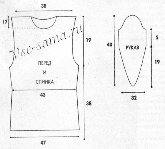 Выкройка для вязания топа со стразами: Выкройка для вязания топа со стразами: