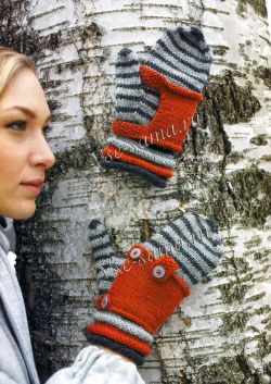 Варежки с митенками, фото Варежки с митенками, фото