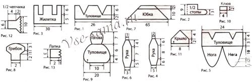 Выкройки для вязания веселой семейки: Выкройки для вязания веселой семейки