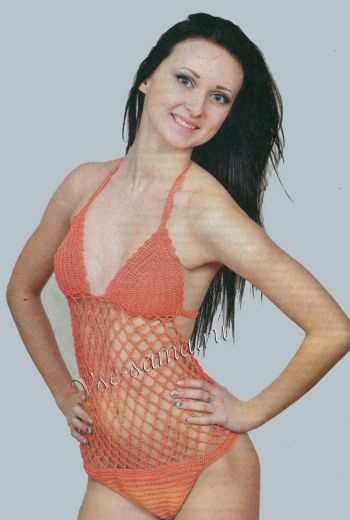 Вязаный купальник "Песчаные дюны", фото Вязаный купальник "Песчаные дюны", фото