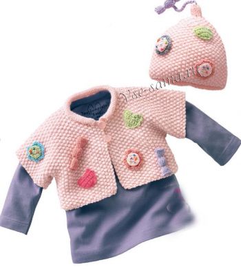 Жакет и шапочка с конфетами, фото Жакет и шапочка с конфетами, фото