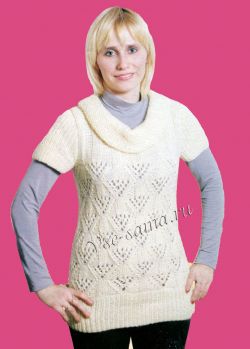 Ажурная туника с короткими рукавами, фото Ажурная туника с короткими рукавами, фото