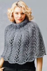 Ажурное пончо спицами Ажурное пончо спицами