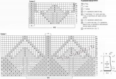 Ажурный топ с круглой кокеткой, схема
