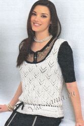 Белая ажурная безрукавка Белая ажурная безрукавка