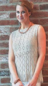 Белый топ спицами с ажурным узором Белый топ спицами с ажурным узором