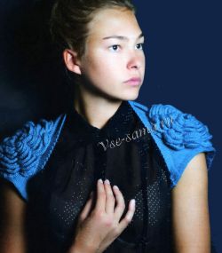 Болеро спицами Ирландские розы Болеро спицами Ирландские розы