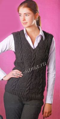 Черный жилет с косами Черный жилет с косами