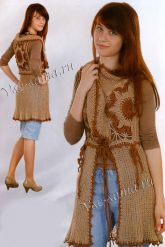 Дуэт крючка и спиц - кардиган Дуэт крючка и спиц - кардиган