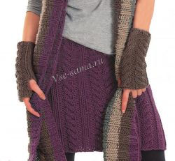 Юбка спицами с косами Юбка спицами с косами