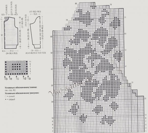 Схема и выкройка для вязания кардигана Схема и выкройка для вязания кардигана