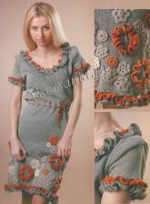 Льняное платье с цветочками Льняное платье с цветочками