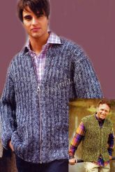 Мужской меланжевый жилет и жакет Мужской меланжевый жилет и жакет