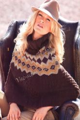 Накидка с жаккардовой кокеткой Накидка с жаккардовой кокеткой