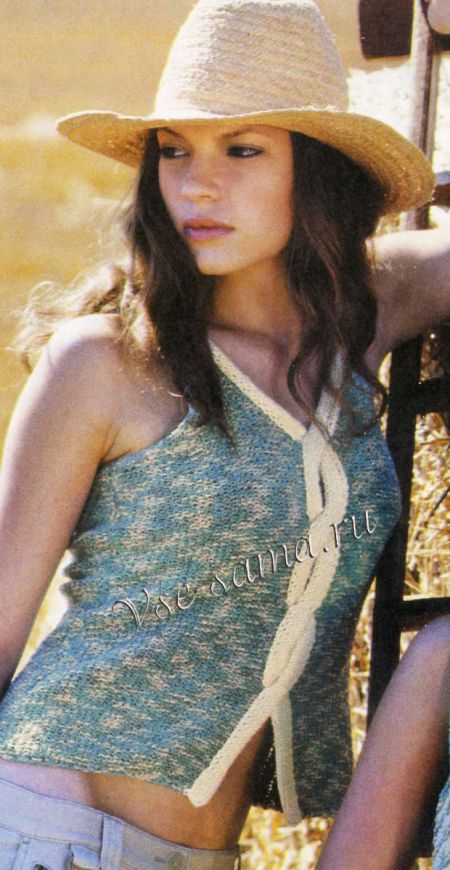 Оригинальный топ спицами, фото Оригинальный топ спицами, фото