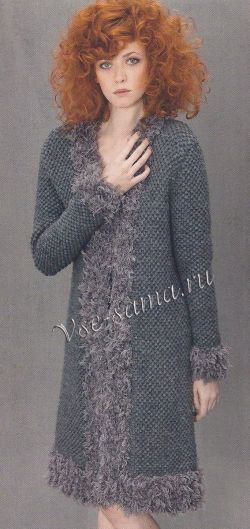 Пальто с структурным узором, фото Пальто с структурным узором, фото