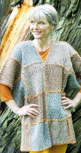 Пончо спицами из квадратов Пончо спицами из квадратов