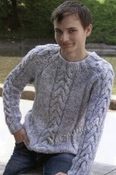 Пуловер мужской спицами Пуловер мужской спицами