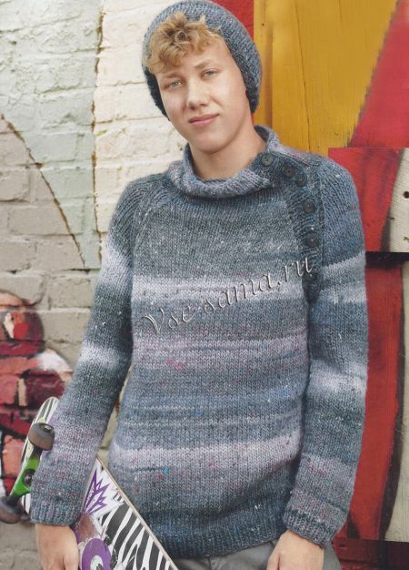 Выкройка для вязания пуловера, фото Выкройка для вязания пуловера, фото