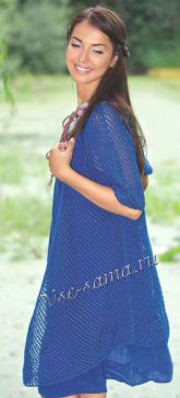 Сетчатый жакет спицами Сетчатый жакет спицами