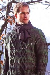 Свитер мужской с косами Свитер мужской с косами