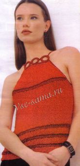 Топ спицами из буклированной пряжи Топ спицами из буклированной пряжи