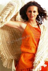 Треугольная шаль спицами Треугольная шаль спицами