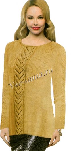 Туника с ажуром посередине, фото Туника с ажуром посередине, фото