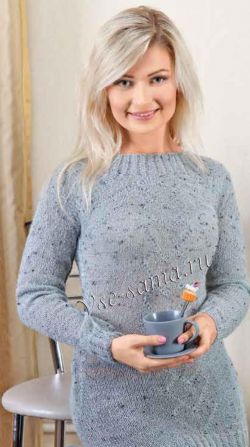 Удлинённый пуловер классического кроя, фото Удлинённый пуловер классического кроя, фото