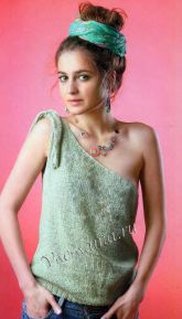 Зеленый топ с бантом Зеленый топ с бантом