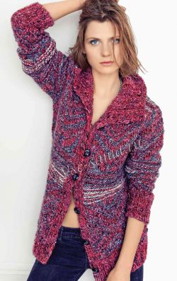 Жакет красный меланжевый, фото Жакет красный меланжевый, фото