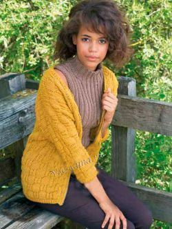 Жакет цвета карри и коричневый топ, фото Жакет цвета карри и коричневый топ, фото